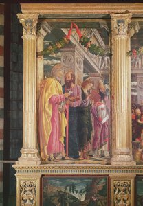 Pyhän Zenon Veronan alttaritaulu, vasemmassa paneelissa Pyhä Pietari, Paavali ja Pyhä Johannes, 1456–1460 (214237:n yksityiskohta)